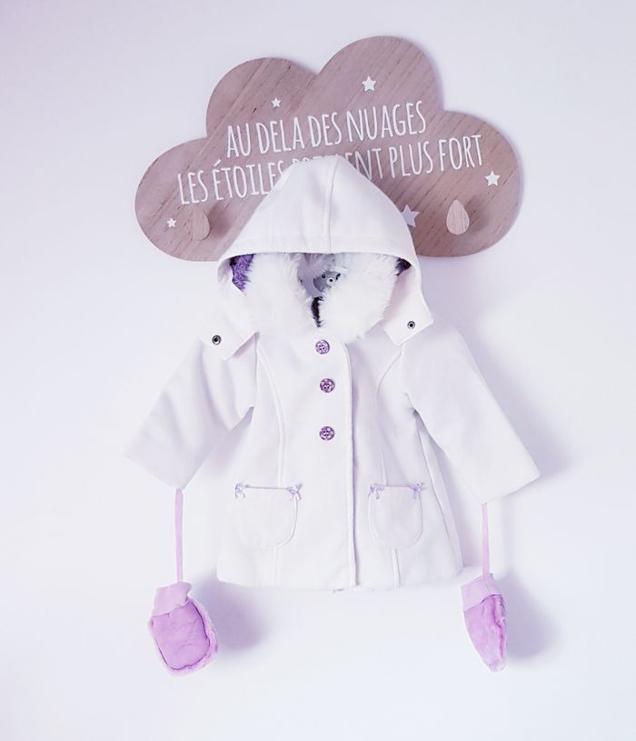 💜 Manteau caban avec moufles - Prémaman/TCF - 9 mois 💜