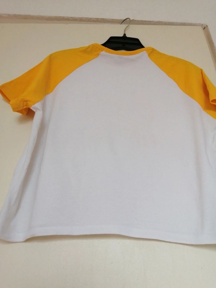 Tee shirt taille M couleur jaune moutarde et blanc de la marque Jenifer - photo numéro 13