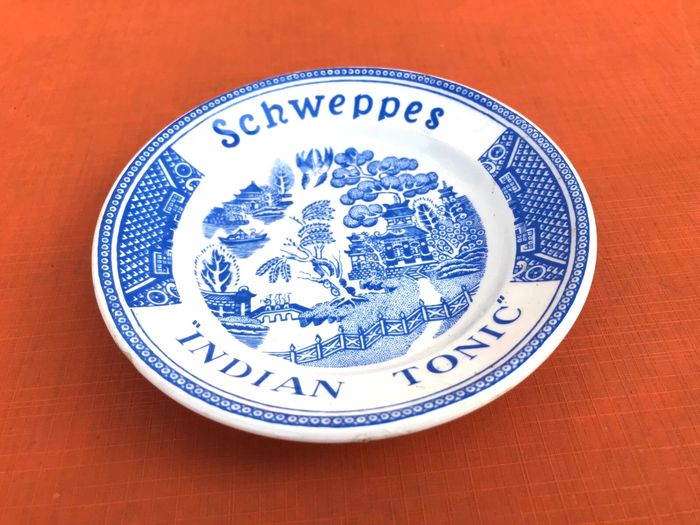 Années 1970 Coupelle / Ramasse-Monnaie Schweppes " Indian Tonic " Sarreguemines France - photo numéro 4