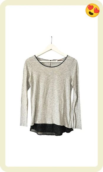 pull col V Camaïeu gris taille M