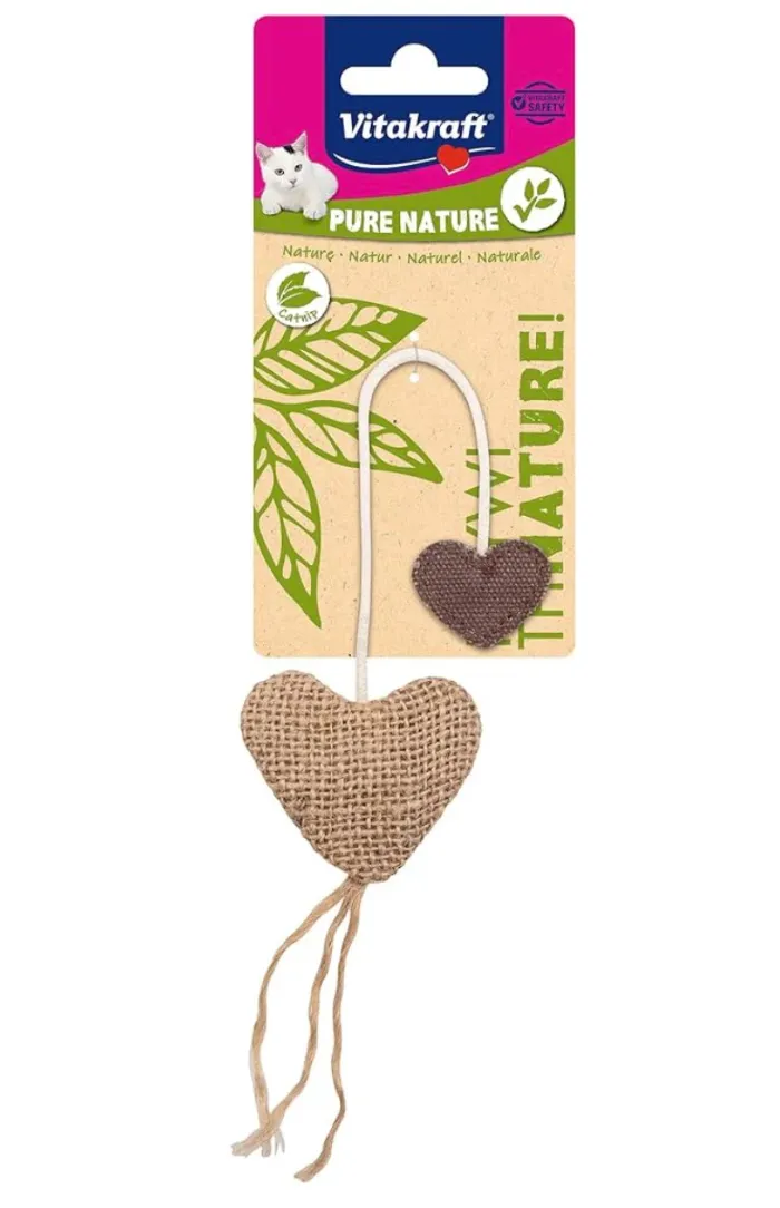 Jouet pour Chat Vitakraft Cœur avec Herbe à Chat à L'Intérieur Neuf