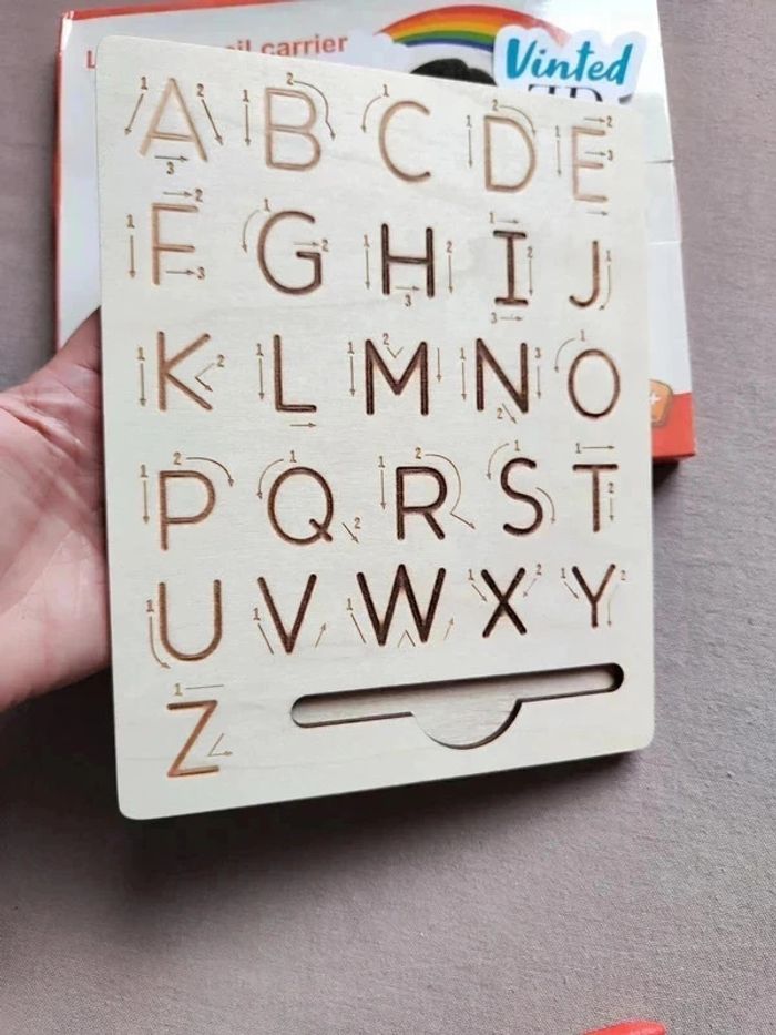 Tablette d'écriture en bois double face - photo numéro 6