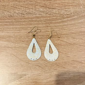 Boucles d’oreilles vintage | bleu et pailletée 🌿