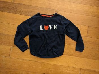 Pull okaidi 4 ans love chat