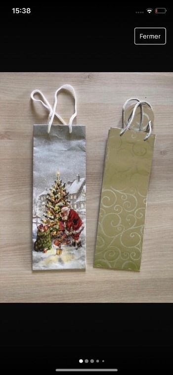 2 sacs cadeaux bouteille