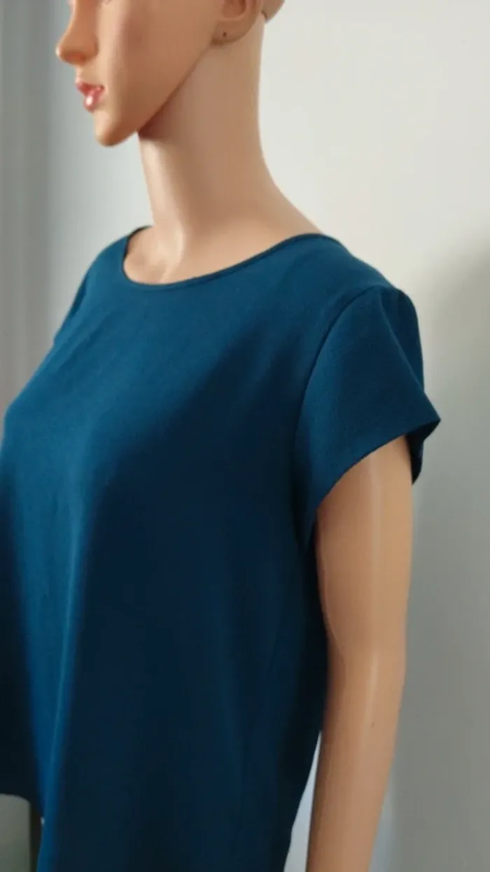 Blouse bleu only taille 40 femme manches courtes - photo numéro 5