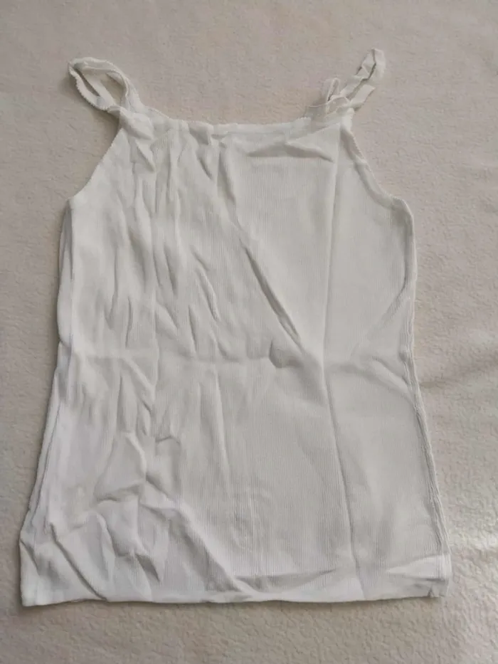 Haut blanc petite bretelle T36/38 - photo numéro 5