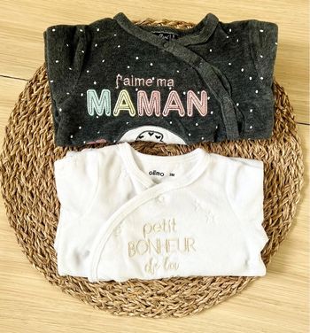 Lot 2 pyjamas dors-bien mixtes
