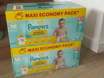 2 x Maxi Economy Pack Couches Pampers Premium Protection T3