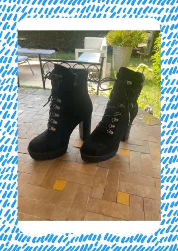 Bottines à talon haut 39 Raid Wide Fit Asos