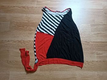 Débardeur noir blanc et rouge Promod L
