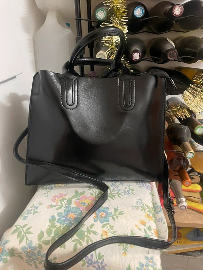 Sac Fourre Vintage noir En Cuir Synthétique - photo numéro 10