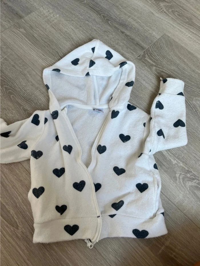 Gilet coeur bleu fille petit bateau