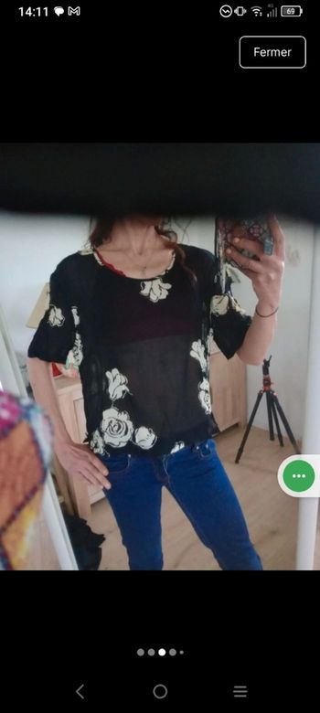 Top fluide 42 à motif floral c77