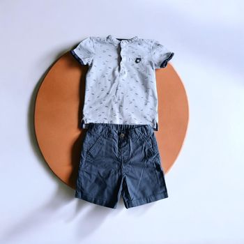 ensemble garçon 36 mois in extenso haut + short gemo