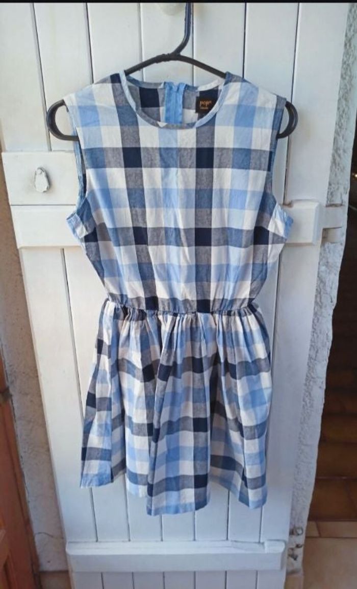 Robe sans manches à carreaux pop England t.1