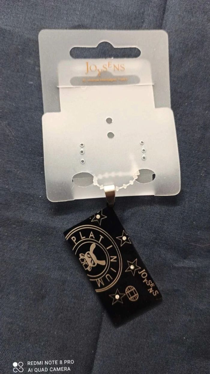Pendentif joysen noir platinium - photo numéro 3