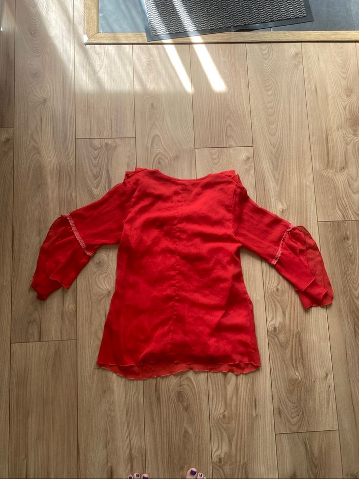 Haut manches 3/4 rouge - photo numéro 8
