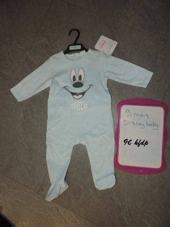 pyjama mickey disney baby taille 9 mois neuf