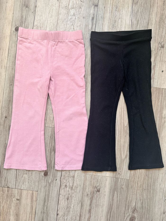 Lot de 2 legging pattes d’éléphant h&m 2/3 ans