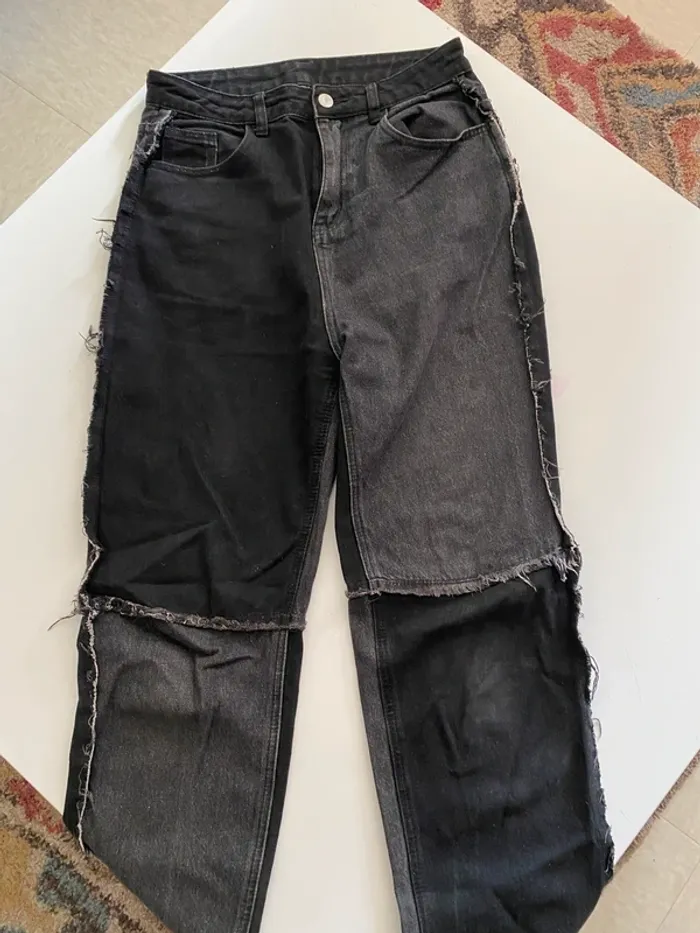 Jean bicolore gris noir - photo numéro 2