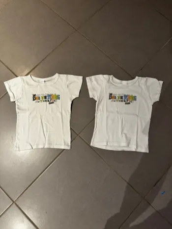 Lot de 2 T shirt manches courtes / Maillot de corps - Absorba - Blanc - 8 ans