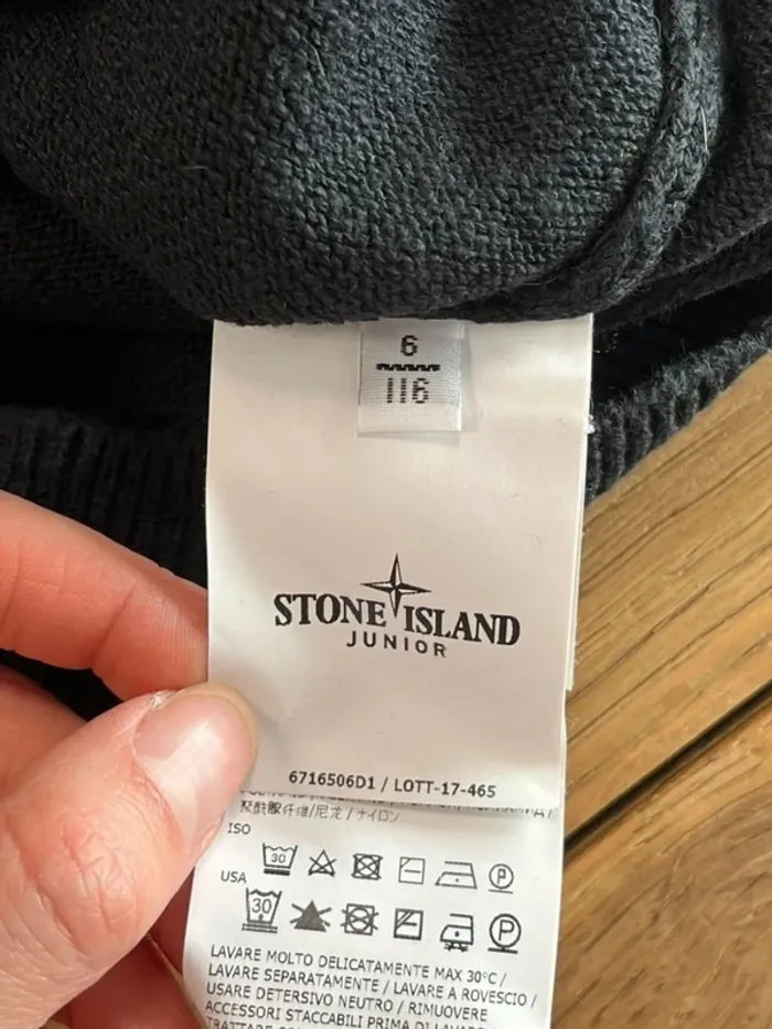 Pull en maille noir Stone Island - photo numéro 4