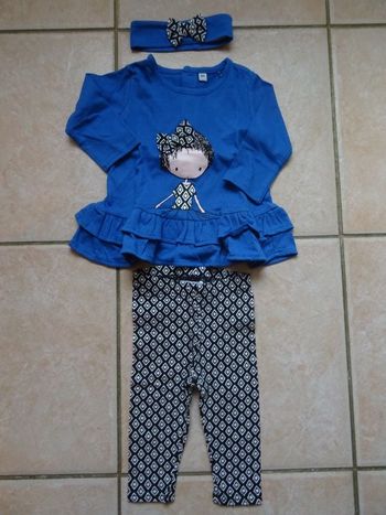 ensemble T-shirt, leggings, bandeau