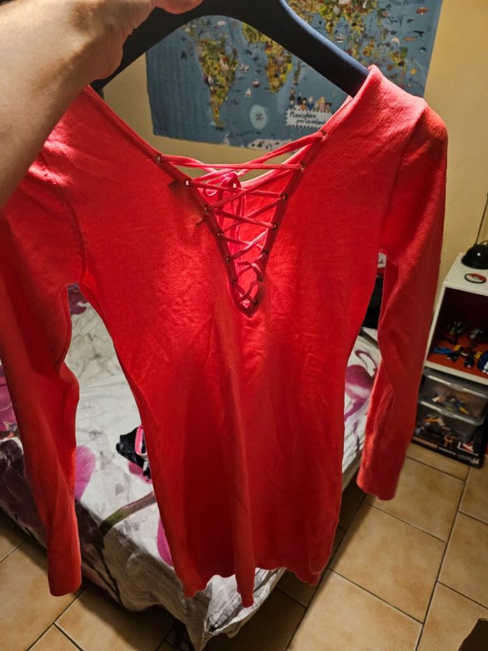 Pull long rose fluo - photo numéro 2