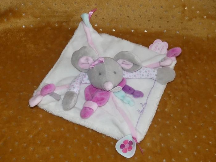 Doudou plat souris Pearly Doudou et compagnie 🐭parfait état - photo numéro 2