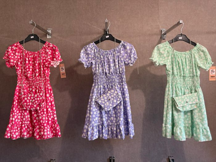 Robe fuchsia à fleurs pour filles - photo numéro 4