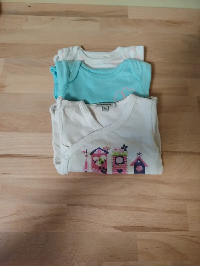 Lot de 3 body manche courte