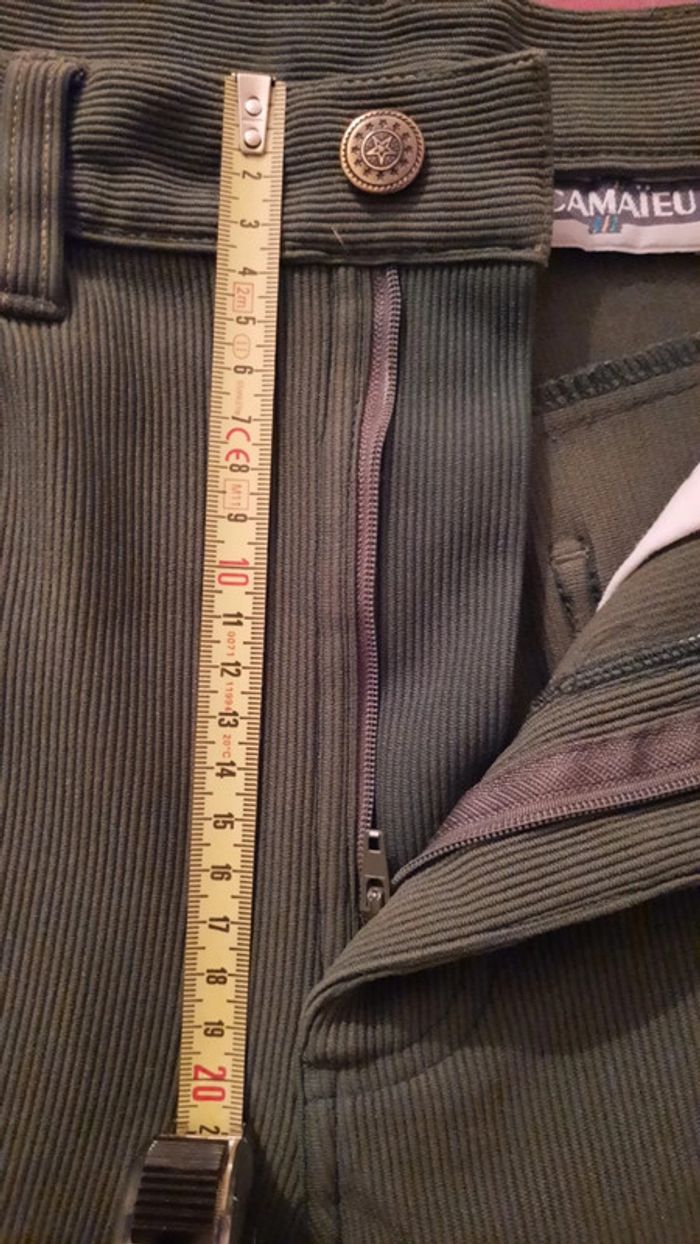 Pantalon femme T. 36 fine côtes - photo numéro 4