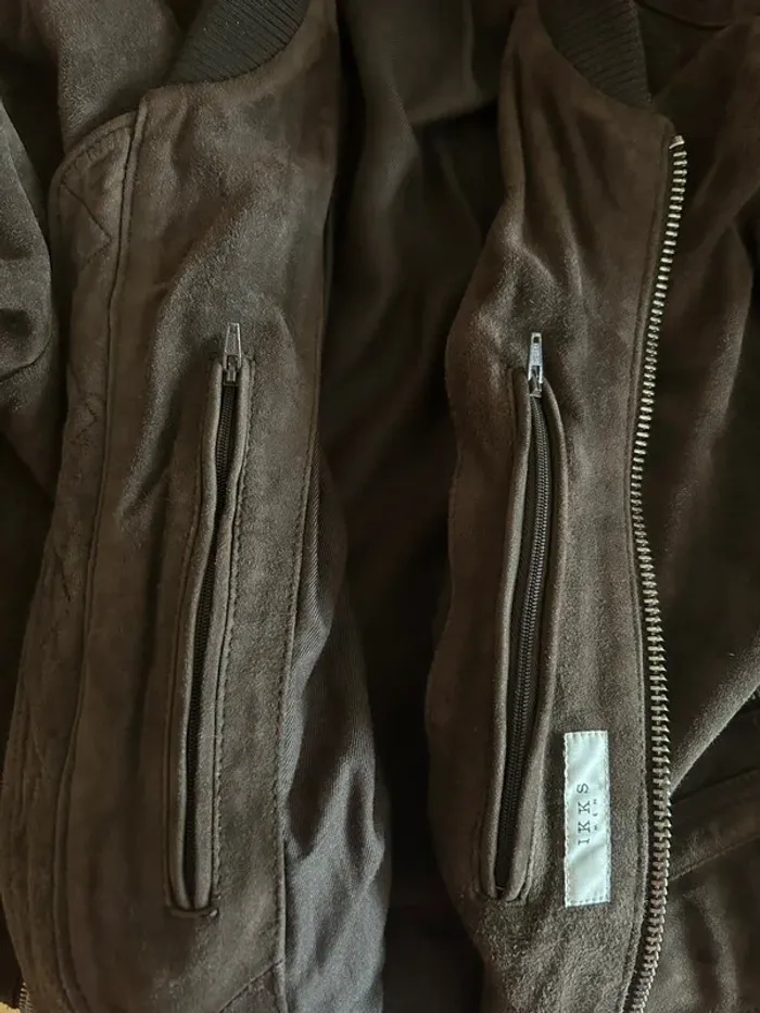 Veste en daim véritable IKKS - photo numéro 3