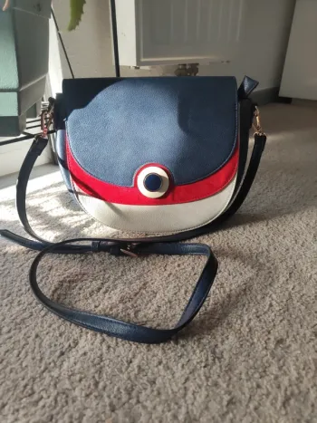 Joli sac à main bandoulière tricolore femme