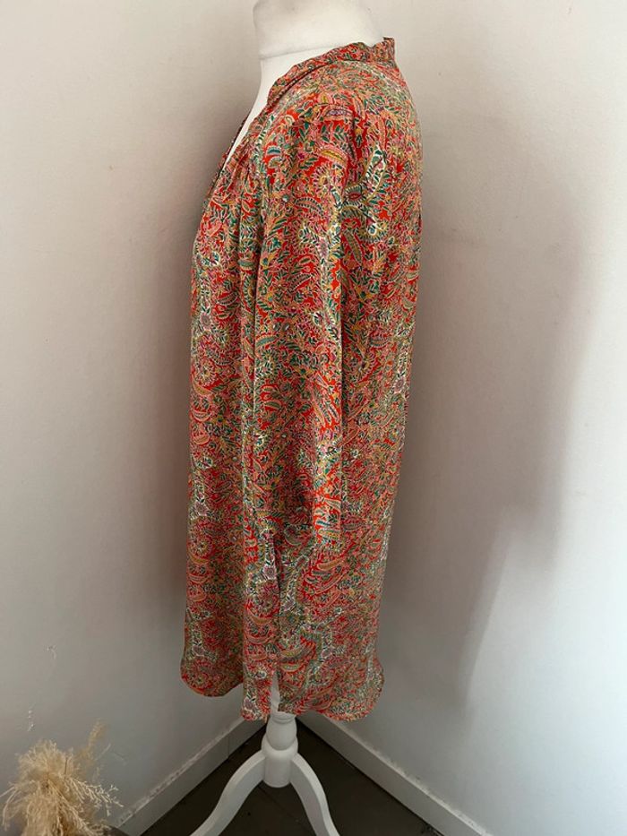 Robe motifs col en V Zara M - photo numéro 2