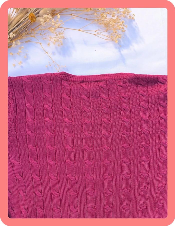 Magnifique Pull femme Ralph Lauren taille L rose scintillant avec boutons dorées - comme neuf - photo numéro 16