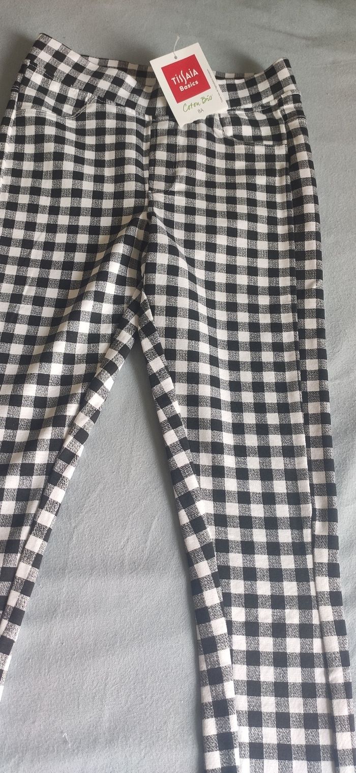 Pantalon vichy fille 8 an neuf, - photo numéro 2
