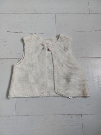Gilet boléro blanc Sergent Major