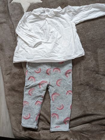 Ensemble blouse blanche Obaibi et legging Orchestra