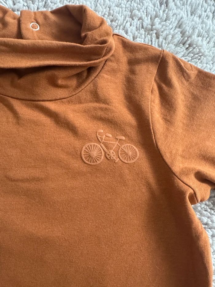 Haut avec col motif vélo 36 mois - photo numéro 2