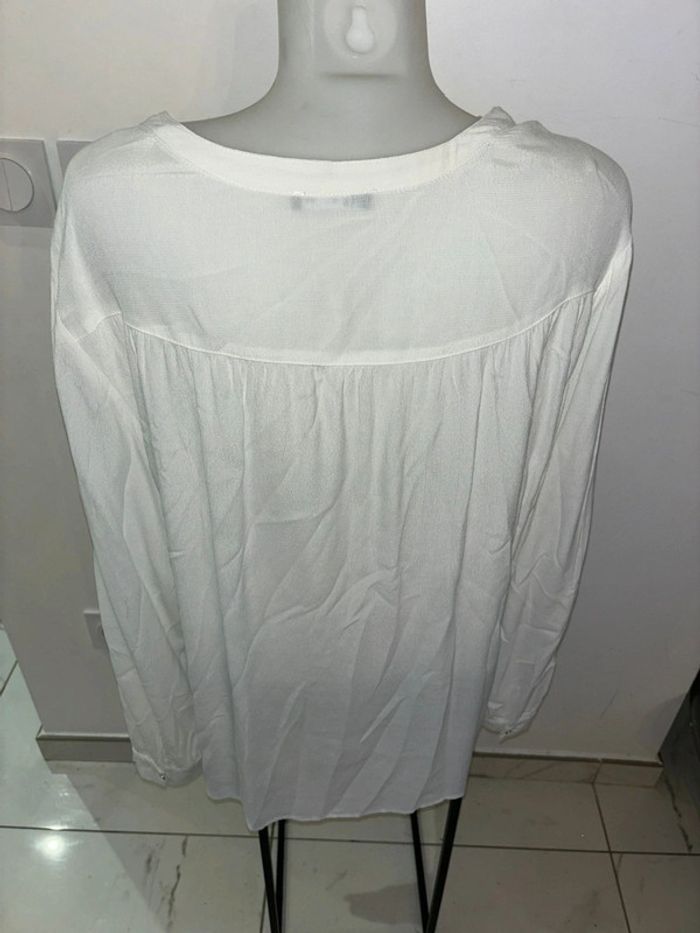T-shirt manches longues col V top vêtements femme - photo numéro 3