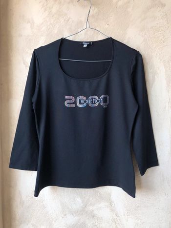 Top manches 3/4 noir vintage 2000 M