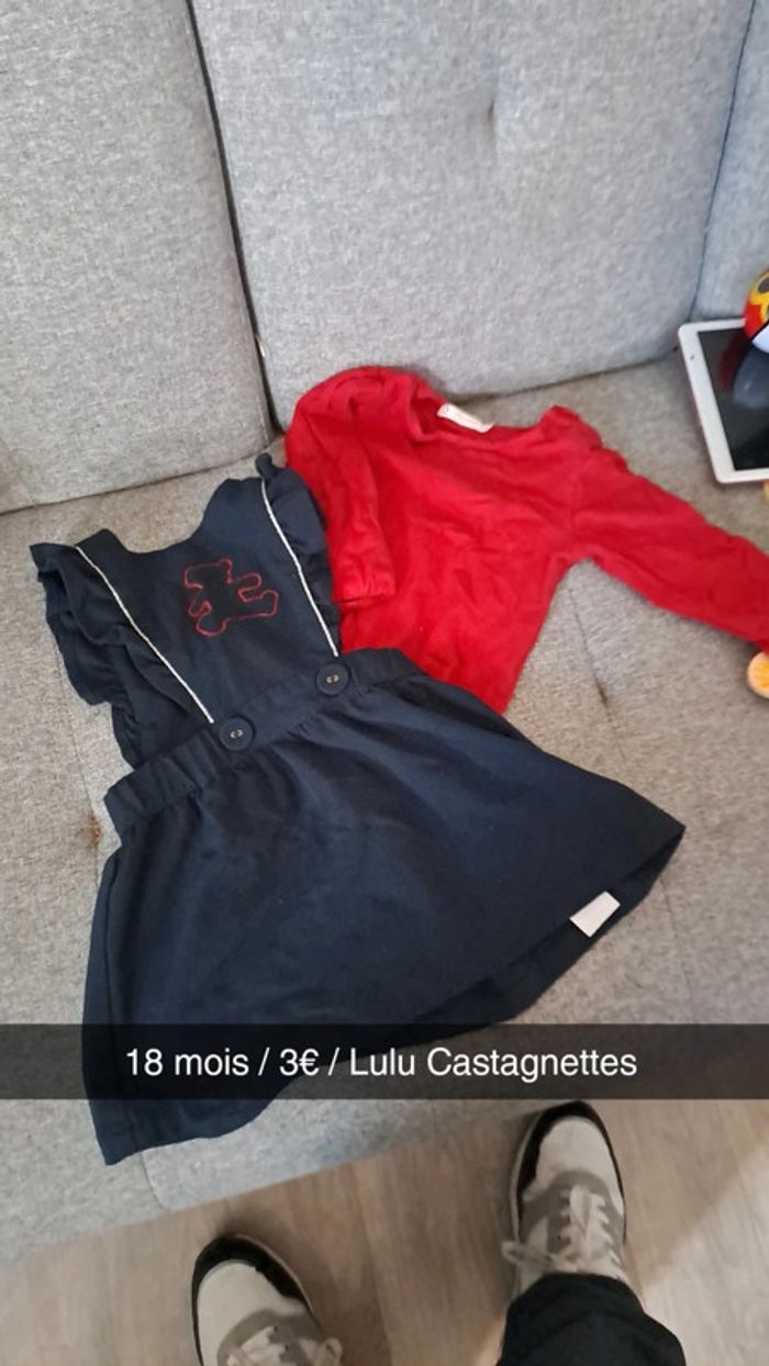Robe et son t-shirt lulu Castagnette