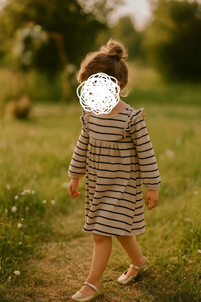 Robe marinière en coton – Zara Kids, taille 5/6 ans - tenue parfaite pour la rentrée 🤍