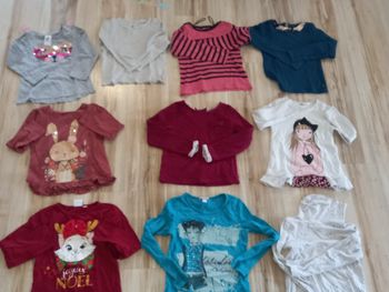 Lot 10 Tshirt manches longues 4 ans