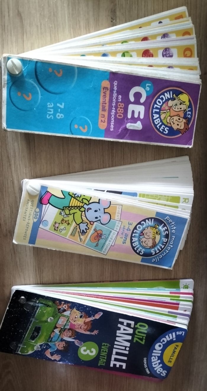 Lot de 3 carnets les incollables