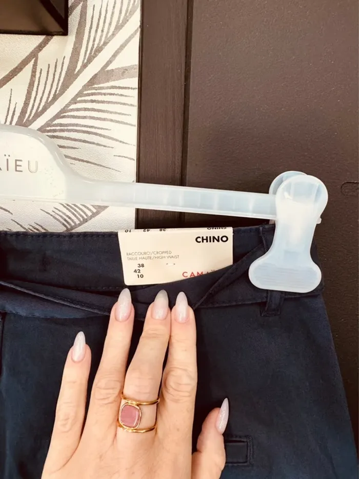 Taille 38 ~ M pantalon chino femme Camaieu bleu marine Neuf 🌸 - photo numéro 7