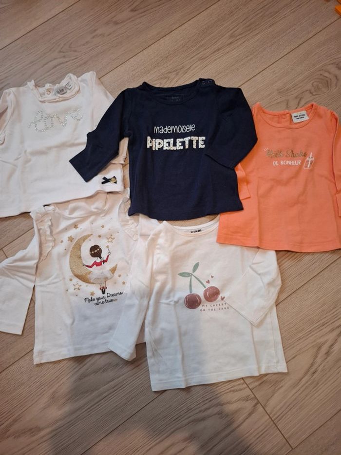 Lot t-shirt 6 mois - photo numéro 2
