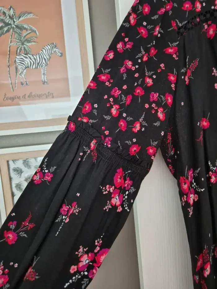 blouse manches longues c&a fleuris - photo numéro 3